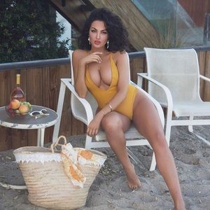 Windsor Mustard/gold One-piece Swimsuit (NWT)
